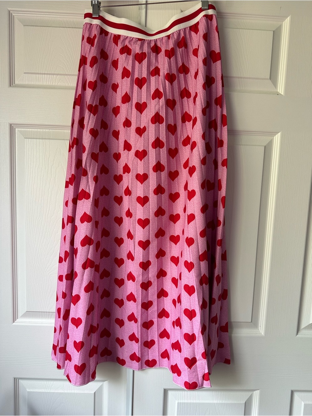 SHEIN Light Pink Satin Skirt with Black Waist Tag